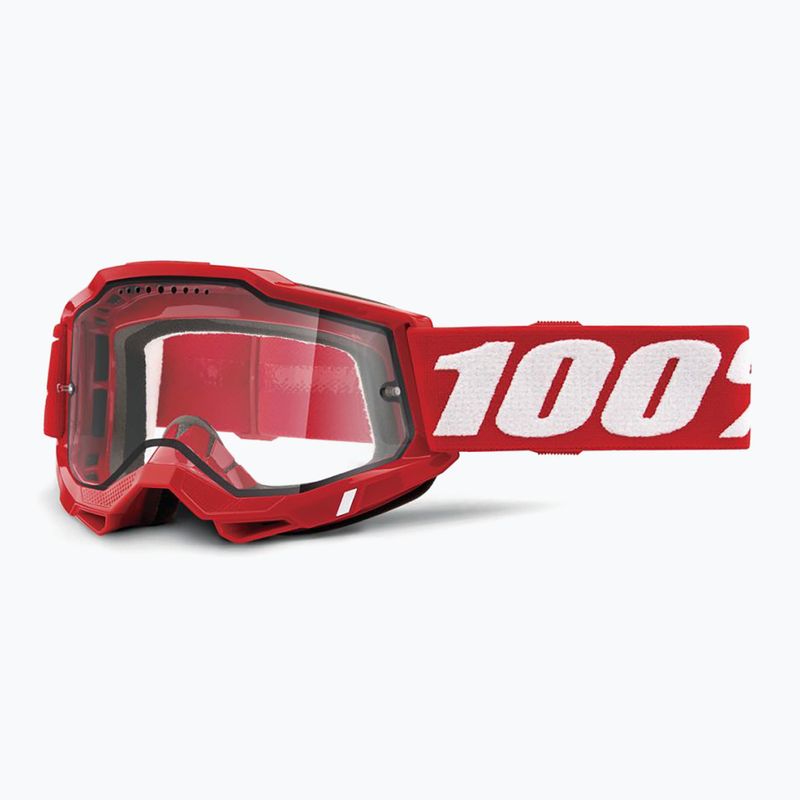 100% Accuri 2 Enduro MTB occhiali da ciclismo neon/rosso/chiaro 5