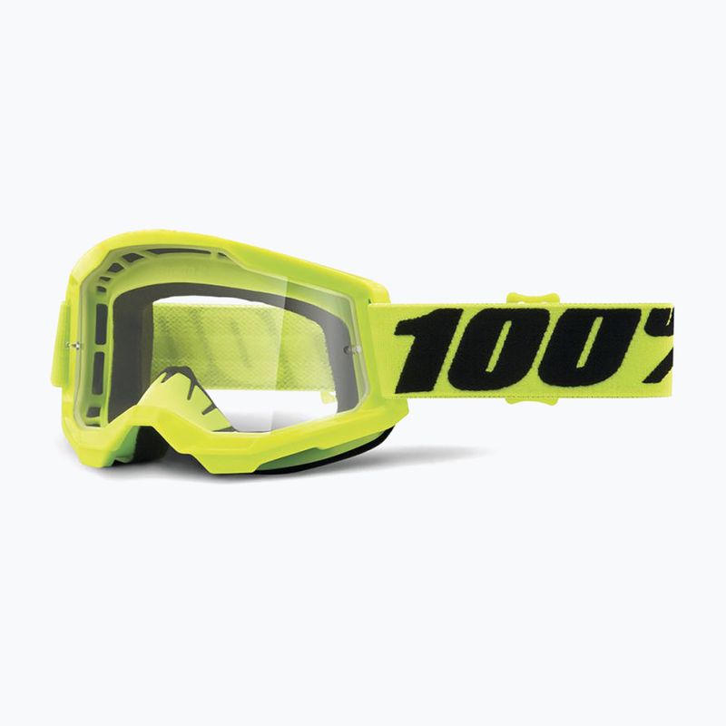 100% Occhiali da ciclismo Strata 2 giallo fluo/chiaro