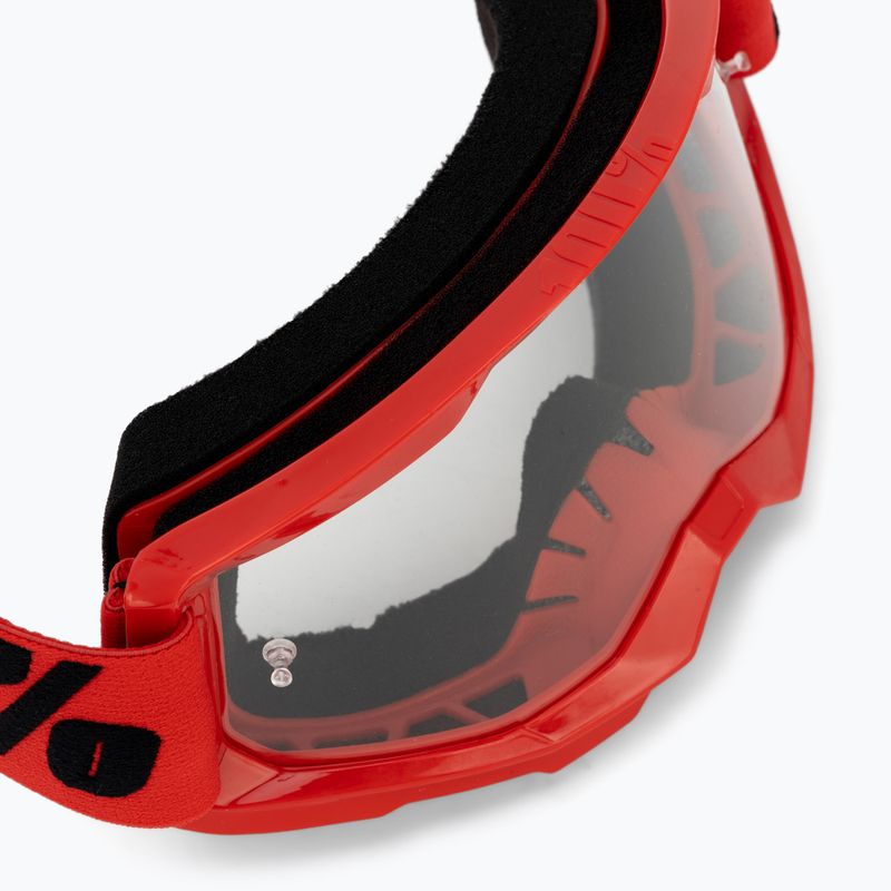 Occhiali da ciclismo 100% Strata 2 rosso/chiaro per uomo 5