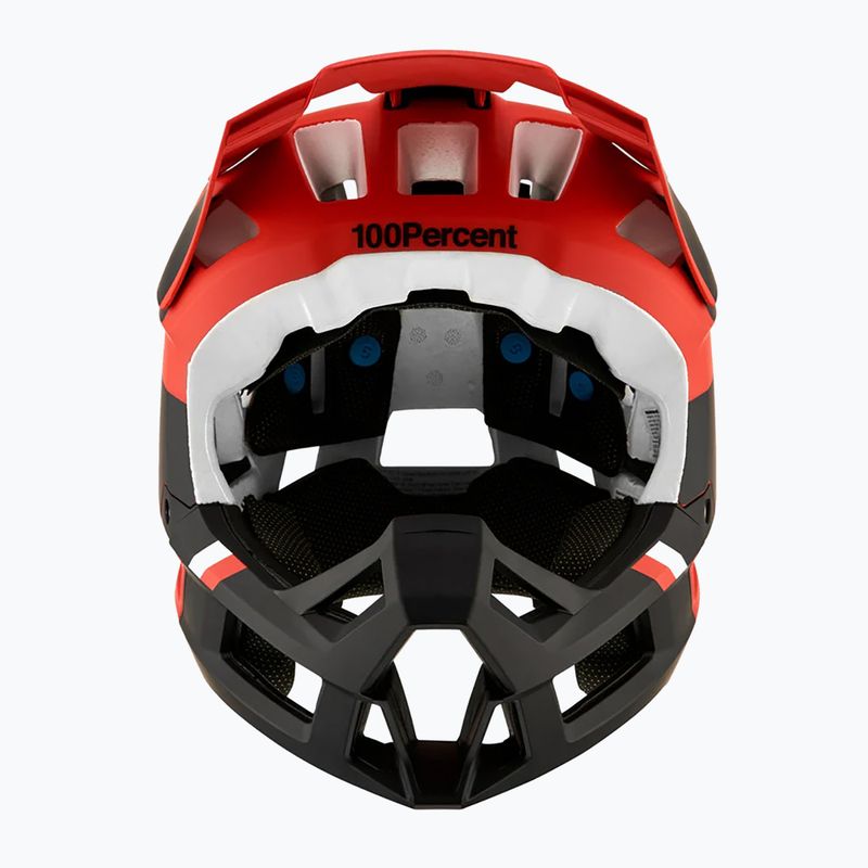 Casco bici 100% Trajecta c/Fidlock cargo rosso fluo 2