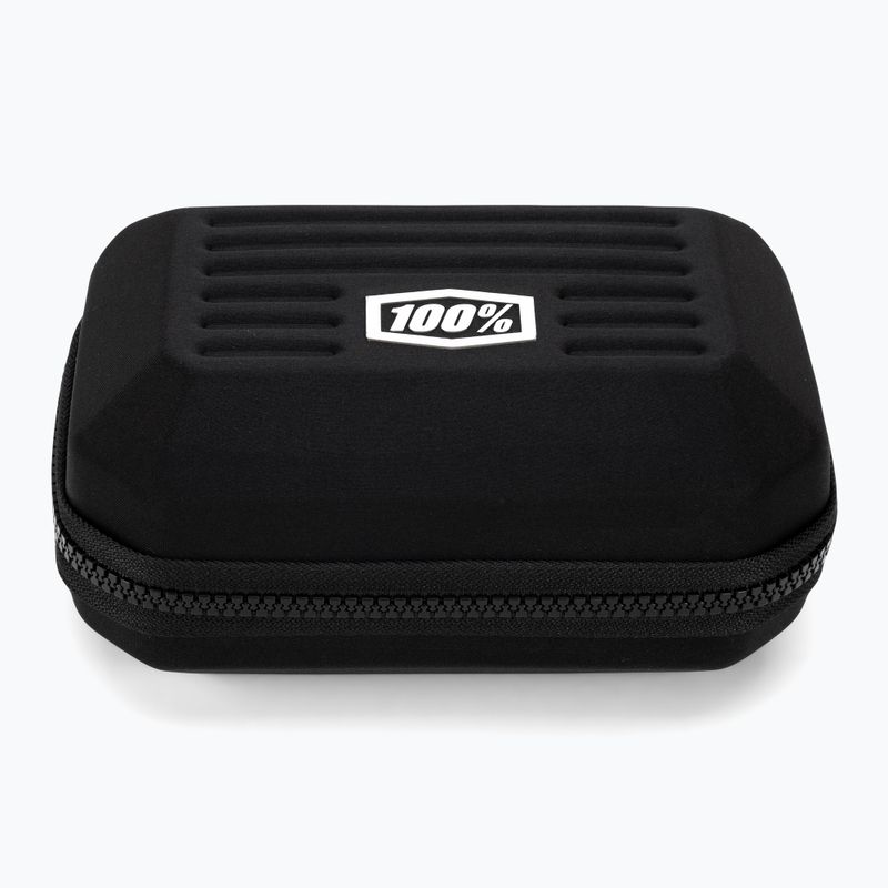 100% Speedcraft Occhiali da sole a specchio multistrato nero opaco/azzurro iper 6
