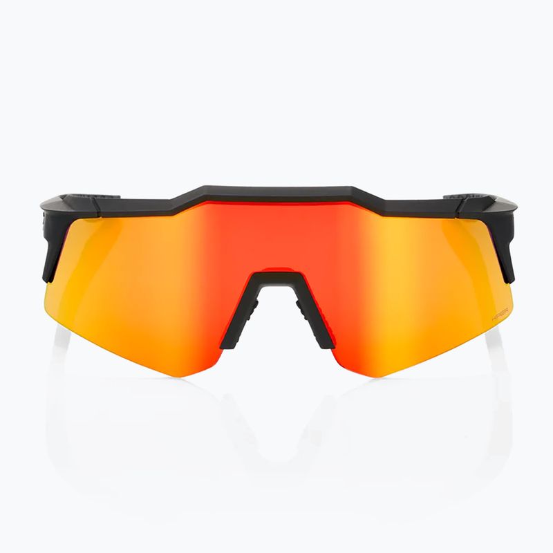 100% Speedcraft XS soft tact nero/rosso iperspecchio occhiali da sole multistrato 2