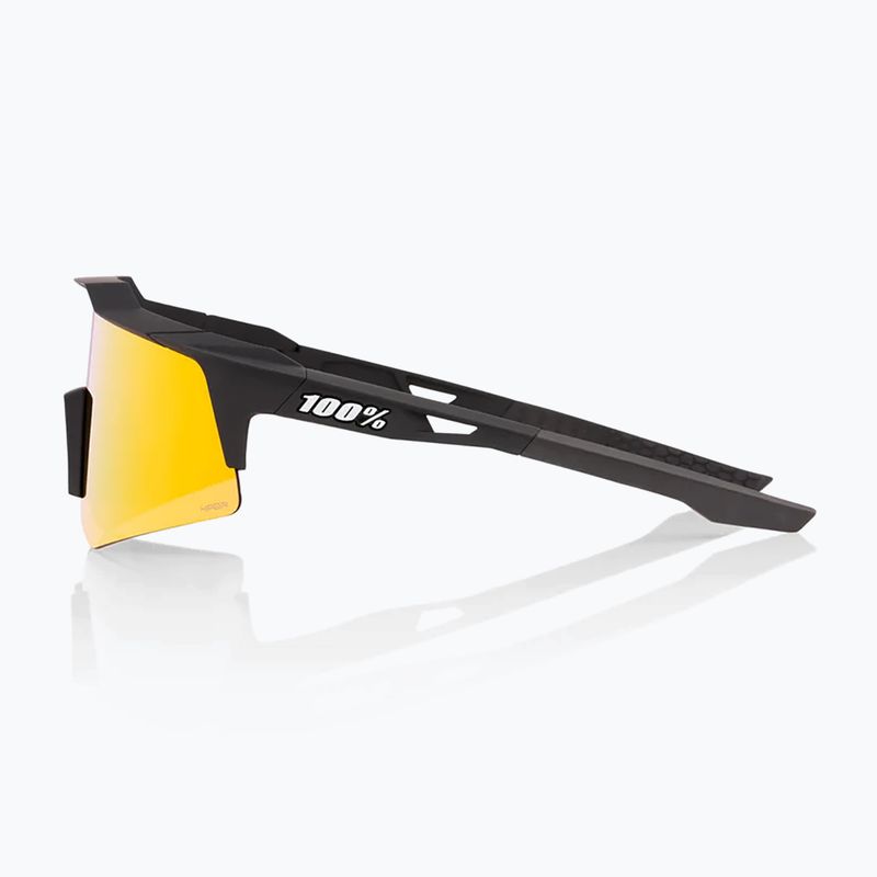 100% Speedcraft XS soft tact nero/rosso iperspecchio occhiali da sole multistrato 3