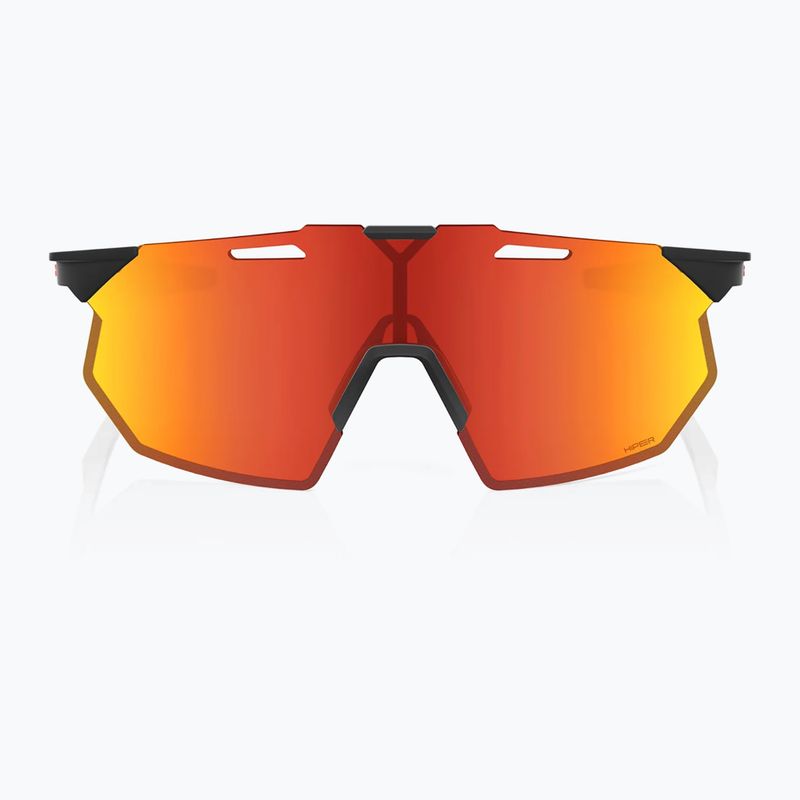 Occhiali da sole 100% Hypercraft SQ soft tact nero/rosso iprico a specchio multistrato 2