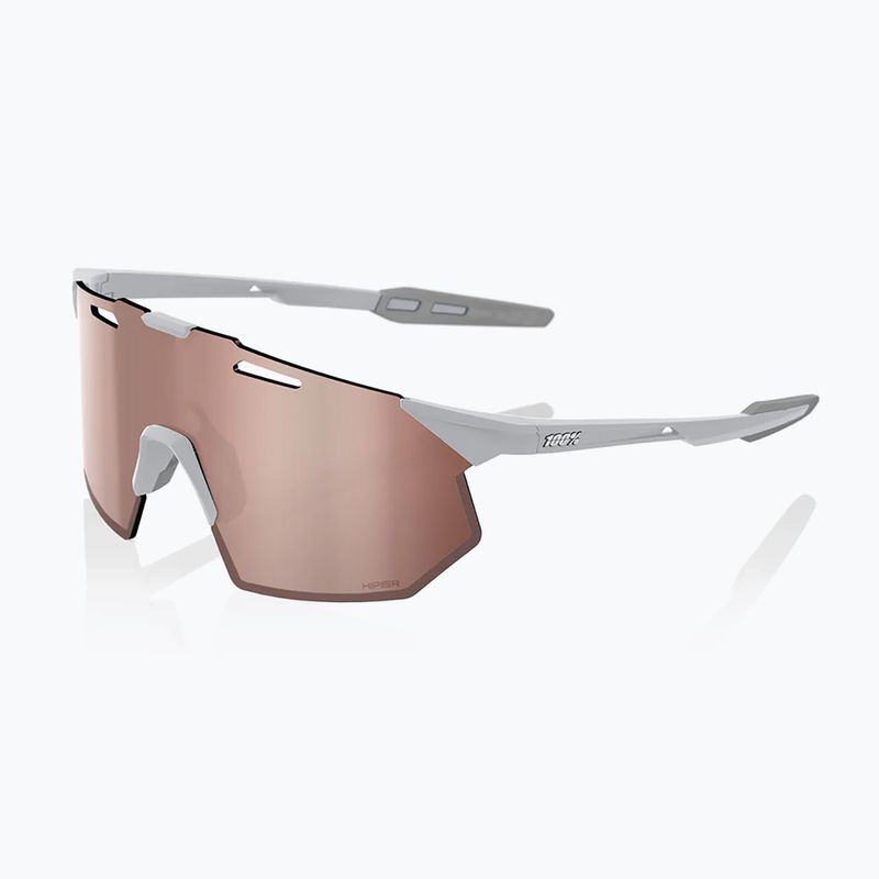 100% Hypercraft Occhiali da sole SQ grigio pietra opaco/ argento iper-cremisi a specchio