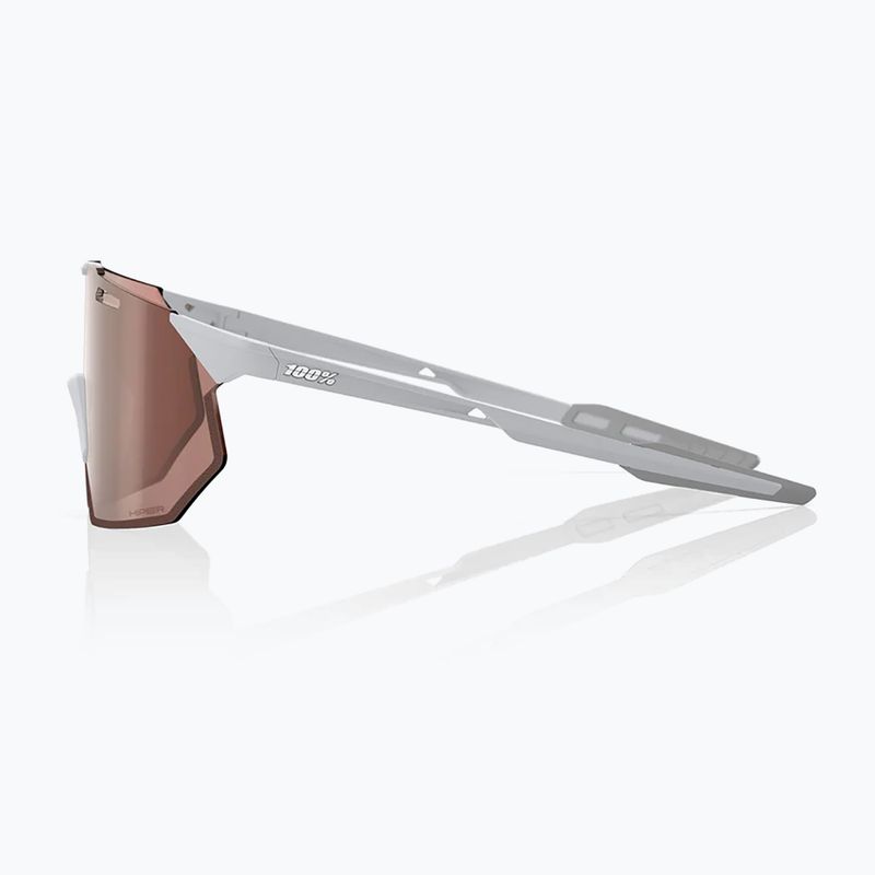100% Hypercraft Occhiali da sole SQ grigio pietra opaco/ argento iper-cremisi a specchio 3