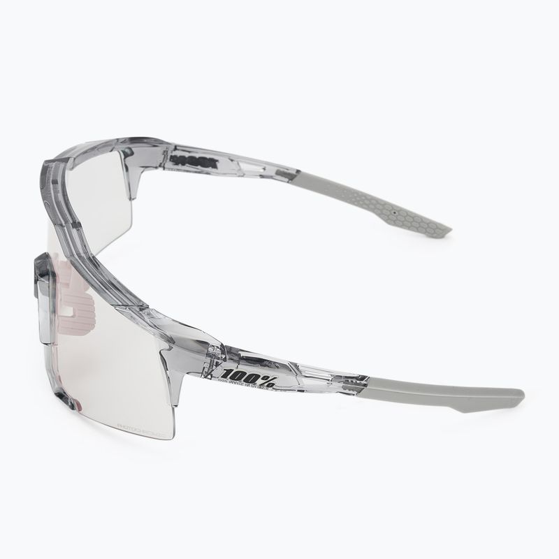100% Occhiali da sole Speedcraft lucidi grigio traslucido/fotocromie a specchio oro rosa 4
