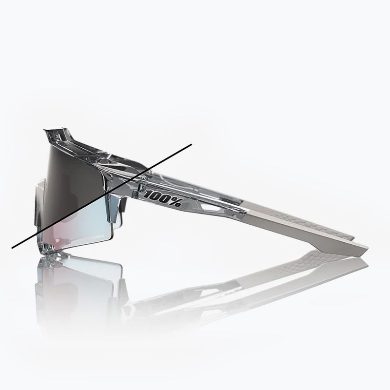 100% Occhiali da sole Speedcraft lucidi grigio traslucido/fotocromie a specchio oro rosa 3