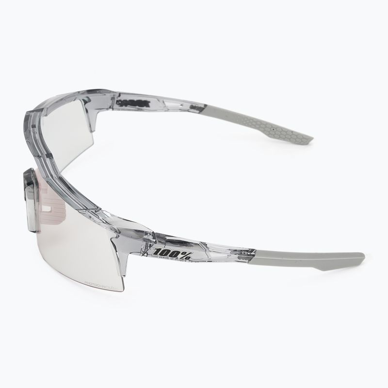 100% Speedcraft SL occhiali da sole lucidi grigio traslucido/oro rosa mirr fotochr 4