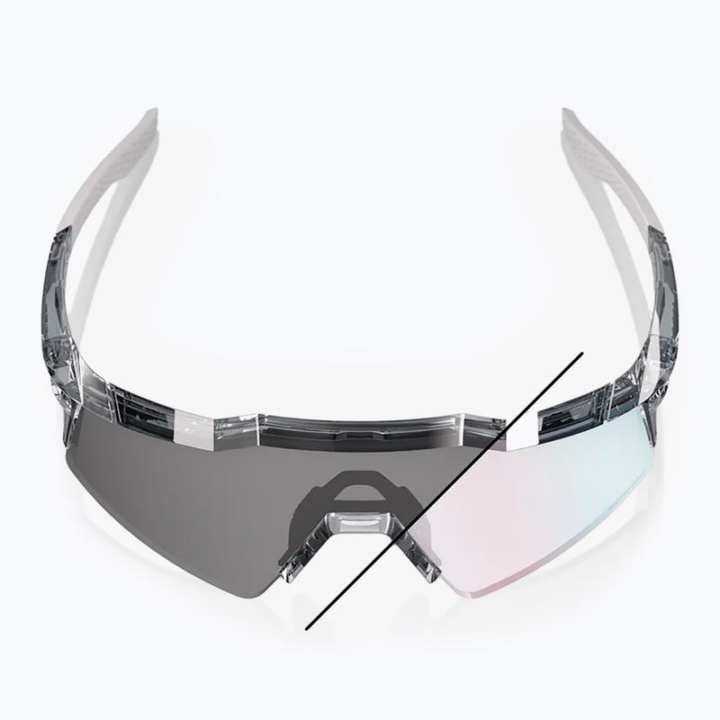 100% Speedcraft SL occhiali da sole lucidi grigio traslucido/oro rosa mirr fotochr 10