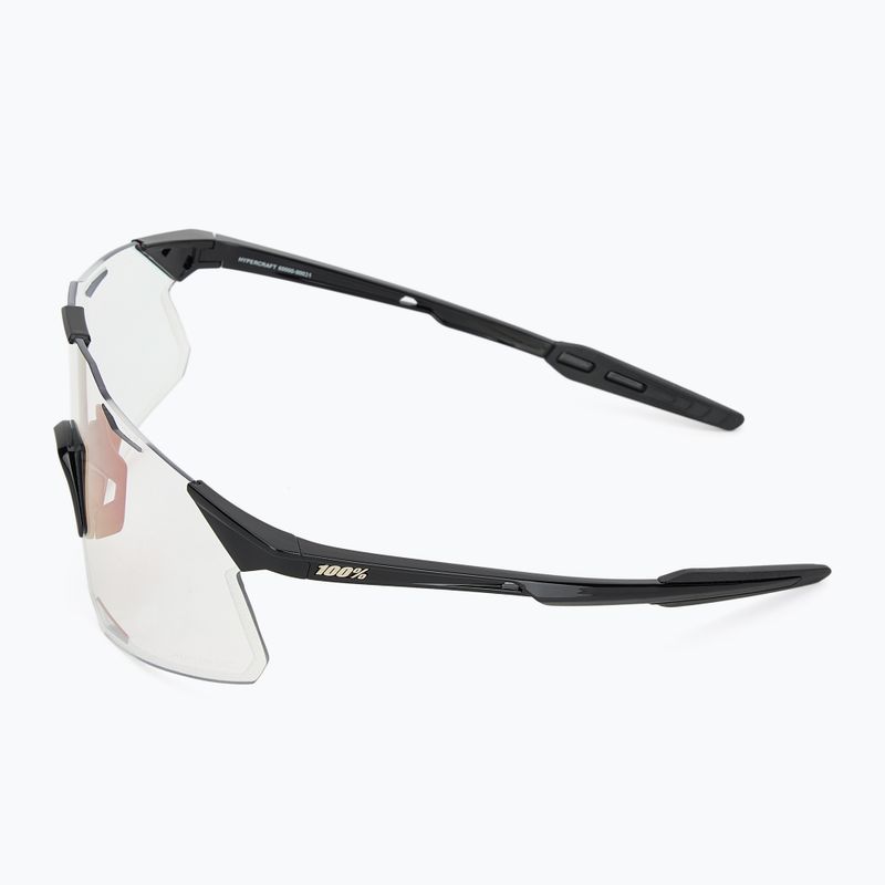 100% Hypercraft occhiali da sole nero lucido/fotocromatico a specchio viola 4