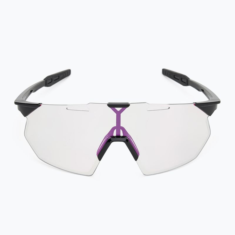 100% Hypercraft SQ occhiali da sole neri lucidi/fotocromatici a specchio viola 3
