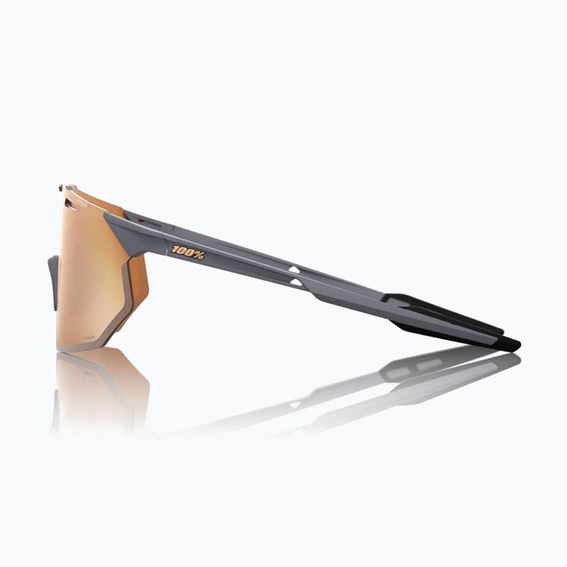 100% Hypercraft SQ occhiali da sole in grigio tattile morbido/rame specchiato 3