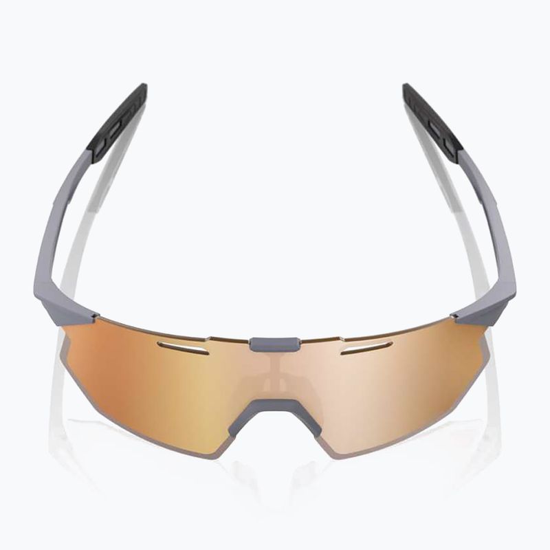 100% Hypercraft SQ occhiali da sole in grigio tattile morbido/rame specchiato 4