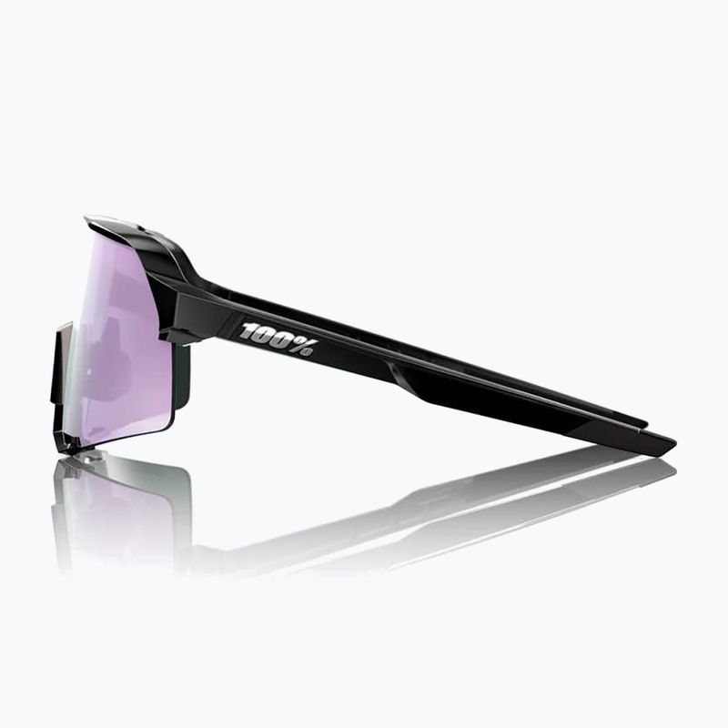 Occhiali da sole 100% S3 nero lucido/ specchio lavanda iper polarizzato 3