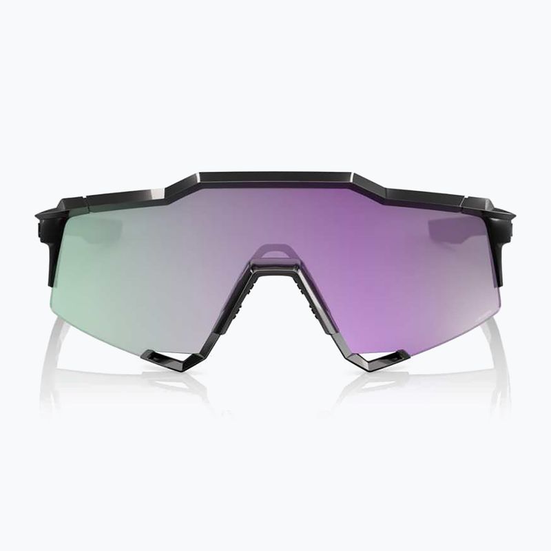 100% Occhiali da sole Speedcraft nero lucido/ iper polarizzato lavanda a specchio 2
