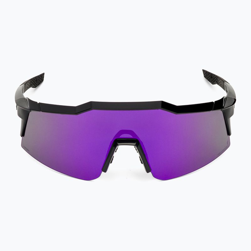 100% Speedcraft SL occhiali da sole neri lucidi/ iper polarizzati a specchio color lavanda 4