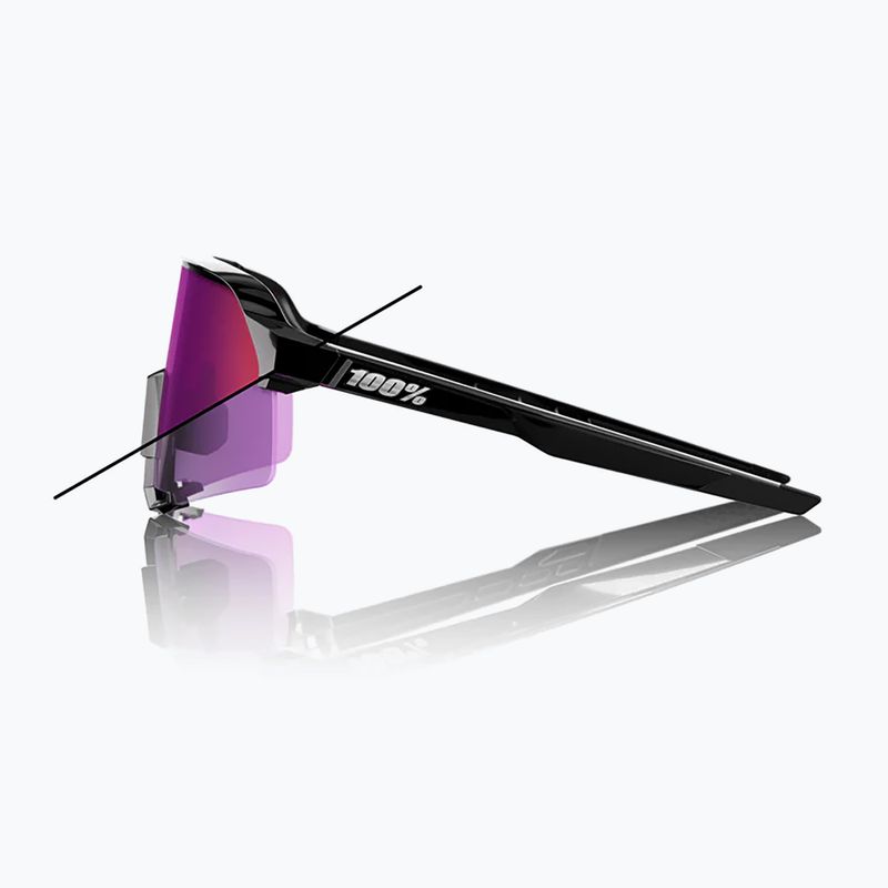 Occhiali da sole 100% S3 LE gloss black/purple flash mirror photochromic 2
