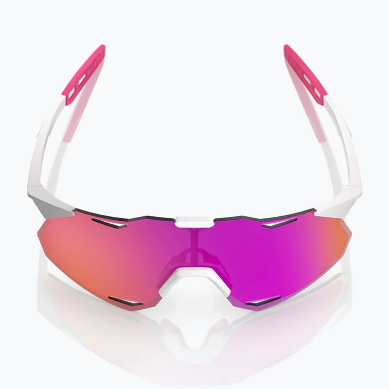 Occhiali da sole 100% Hypercraft XS matte white/pink/hiper vital pink mirror 3