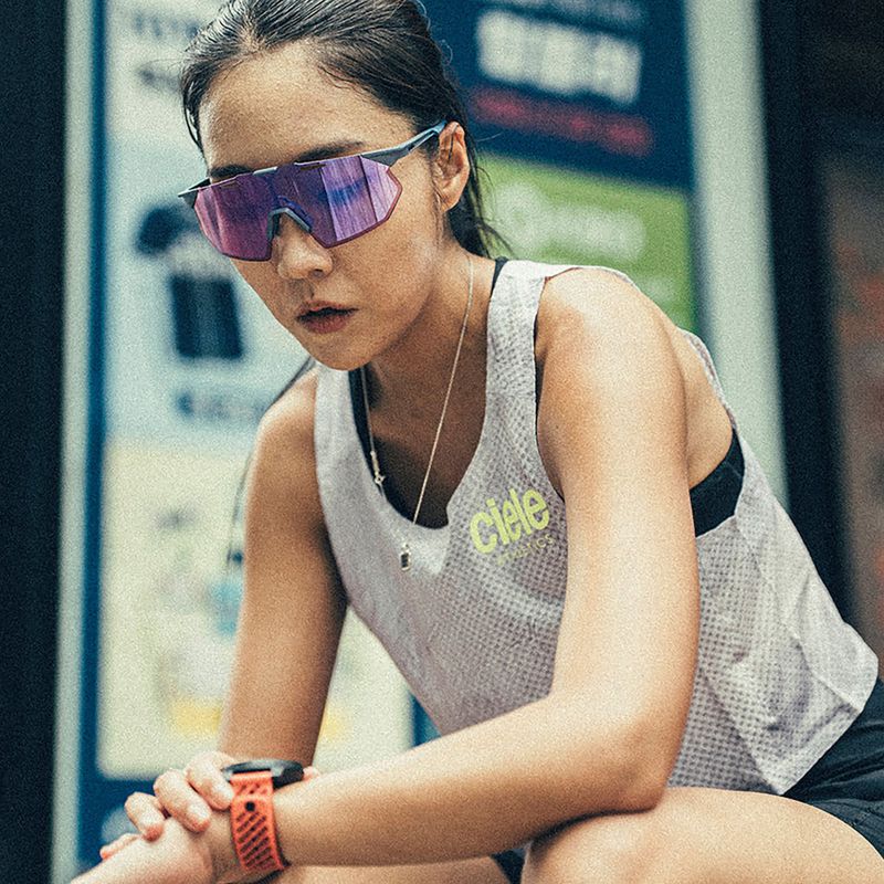 Occhiali da sole 100% Hypercraft SQ satin storm metallic/purple mirror 6