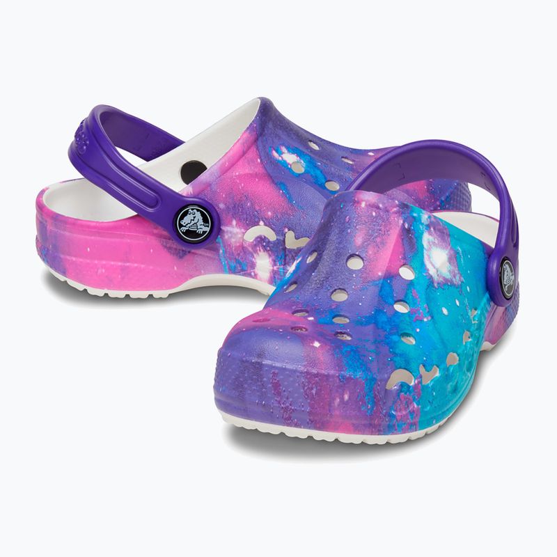 Crocs Baya Graphic Clog bianco/multi Ciabatte per bambini 14