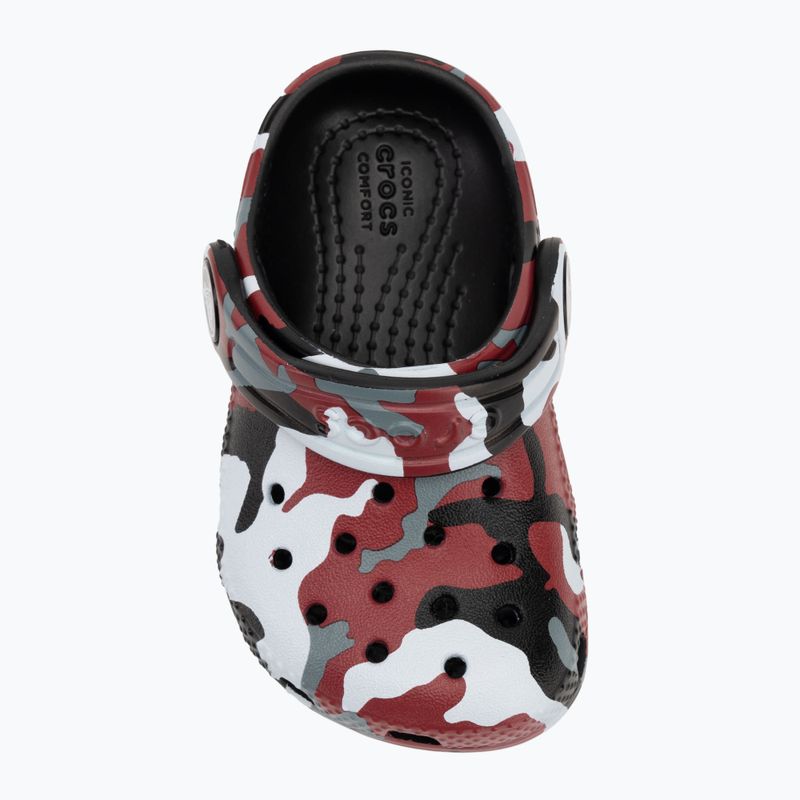 Crocs Classic Camo Clog Infradito bambino nero/rosso 6