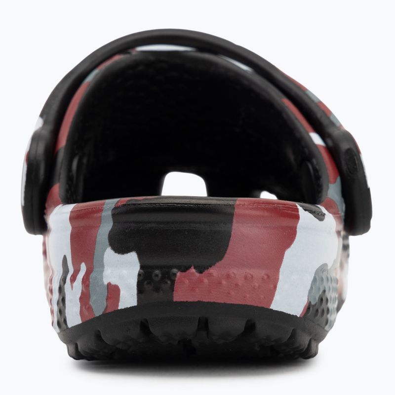 Crocs Classic Camo Clog Infradito bambino nero/rosso 7