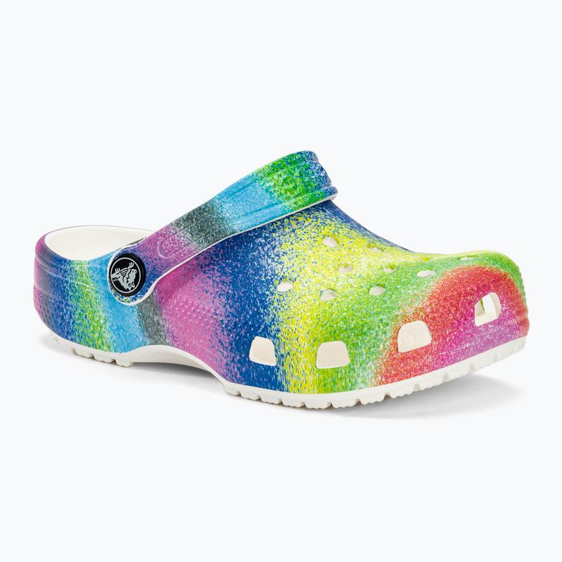 Crocs Classic Spray Dye bianco/multi infradito per bambini