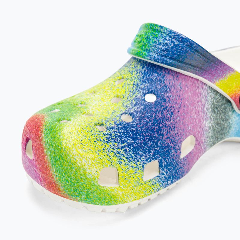 Crocs Classic Spray Dye bianco/multi infradito per bambini 8
