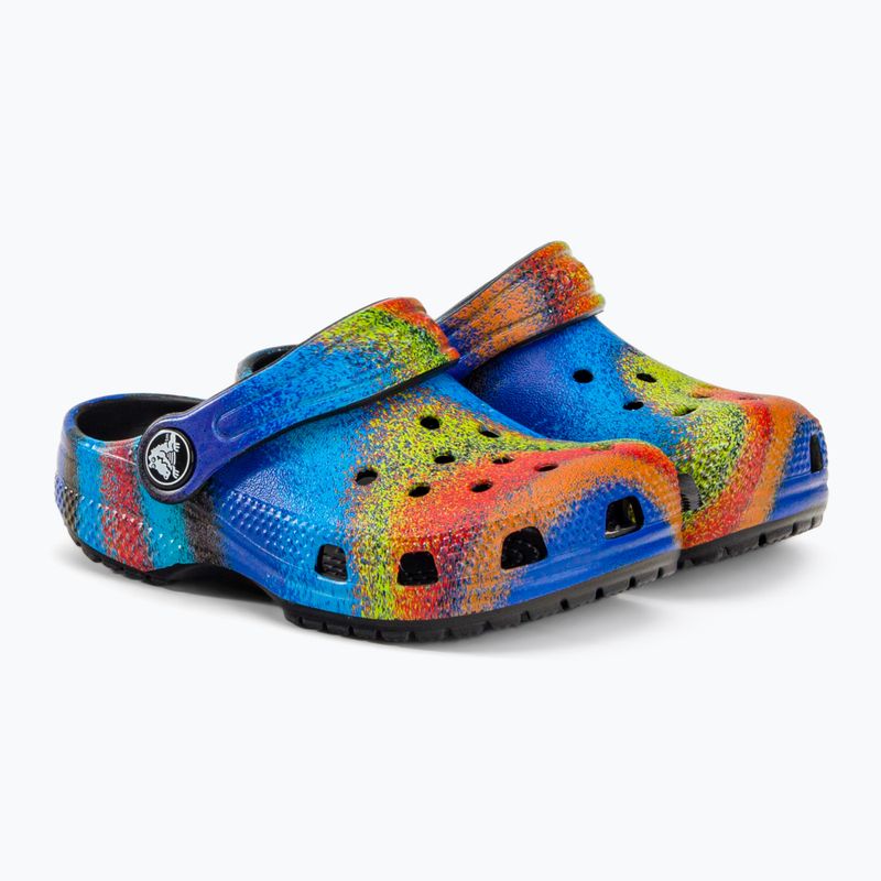 Crocs Classic Spray Dye Clog T nero/multi infradito per bambini 5