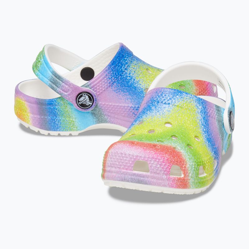 Crocs Classic Spray Dye Clog T bianco/multi infradito per bambini 16