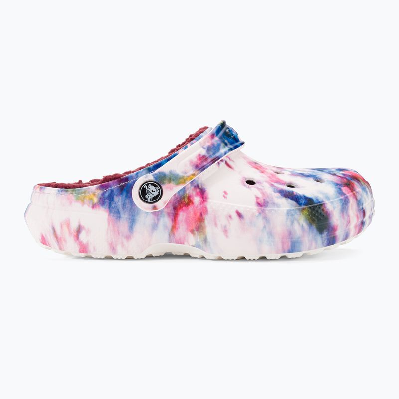 Crocs Classic foderato Tie Dye Clog donna bordeaux/multi infradito 3