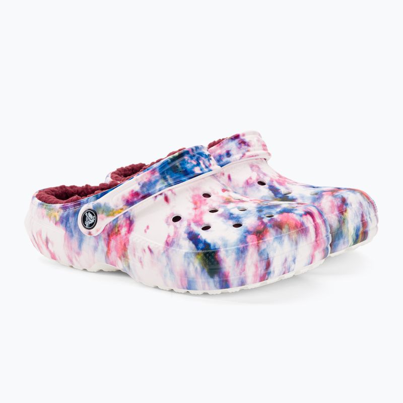 Crocs Classic foderato Tie Dye Clog donna bordeaux/multi infradito 5