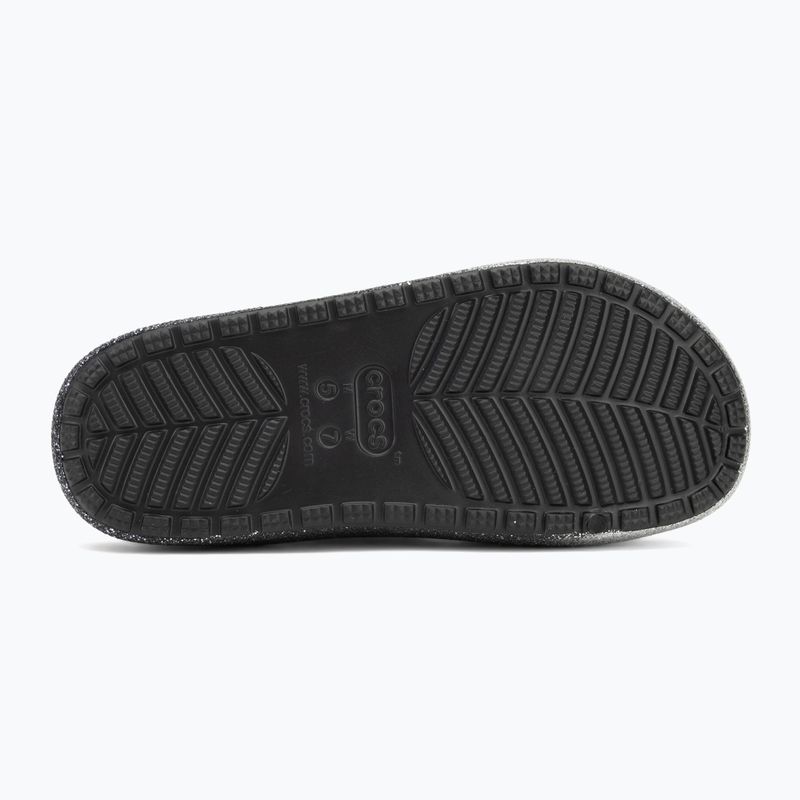 Crocs Classic Cozzzy Glitter Sandal nero/argento infradito 4