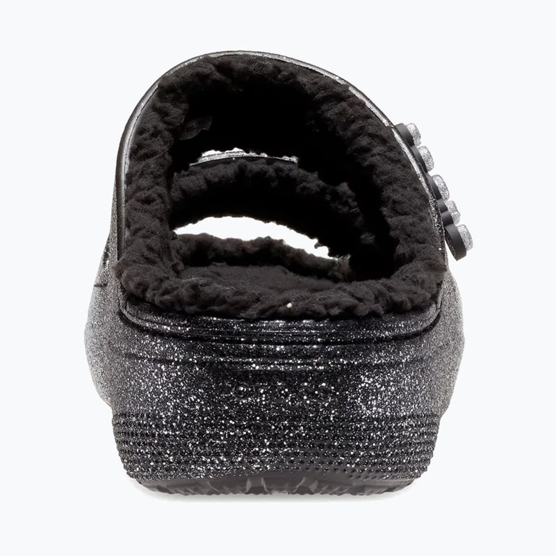 Crocs Classic Cozzzy Glitter Sandal nero/argento infradito 4