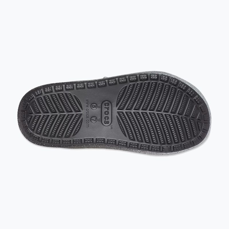 Crocs Classic Cozzzy Glitter Sandal nero/argento infradito 6