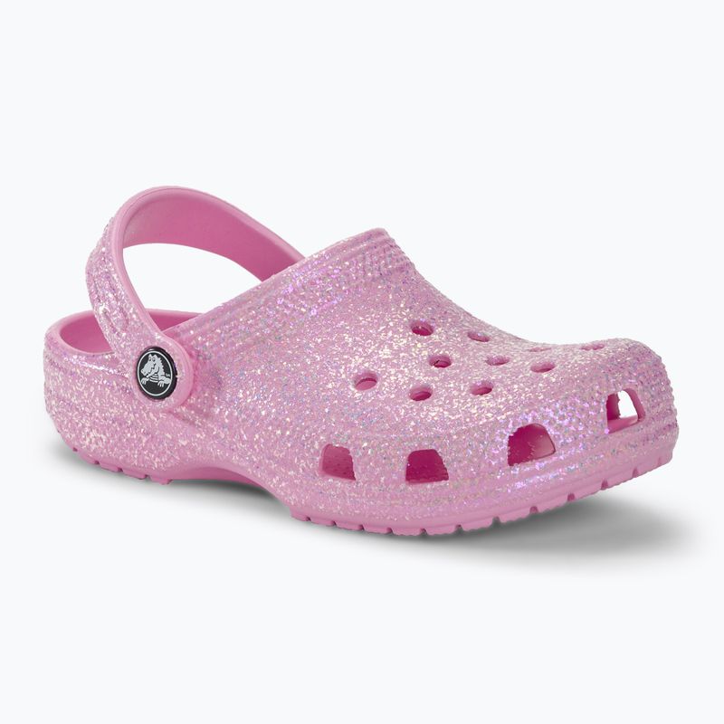 Crocs Classic Glitter Clog fenicottero infradito per bambini 2