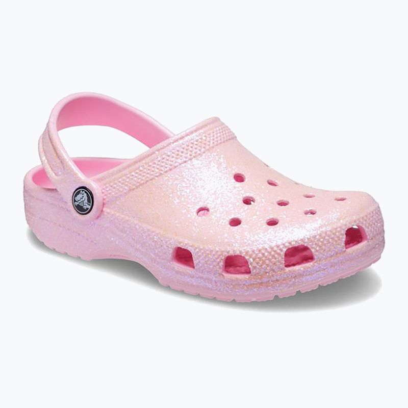 Crocs Classic Glitter Clog fenicottero infradito per bambini 9