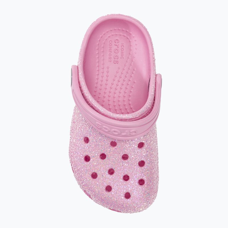Crocs Classic Glitter Clog T fenicottero infradito per bambini 6