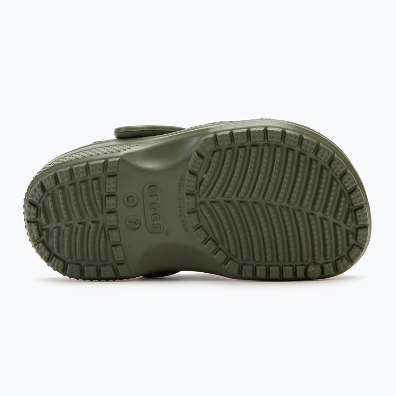 Crocs Classic Clog Infradito per bambini verde militare 5