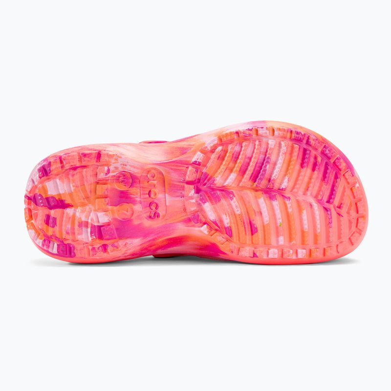 Infradito Crocs Classic Platform Marbled guava/multi da donna 5
