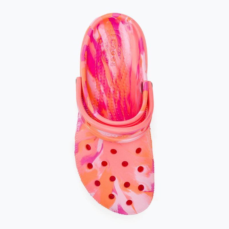 Infradito Crocs Classic Platform Marbled guava/multi da donna 6