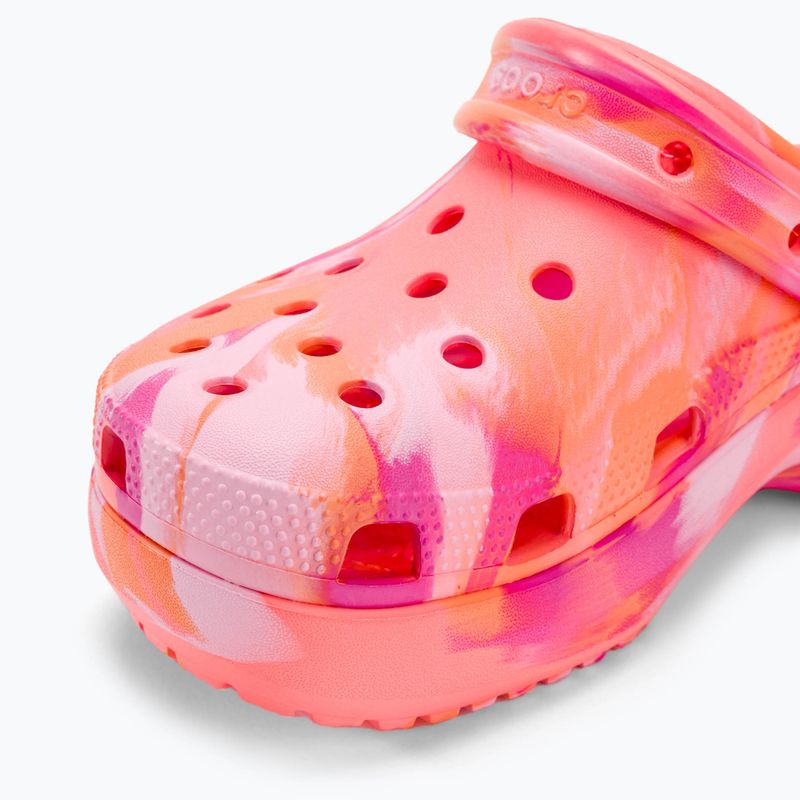Infradito Crocs Classic Platform Marbled guava/multi da donna 8