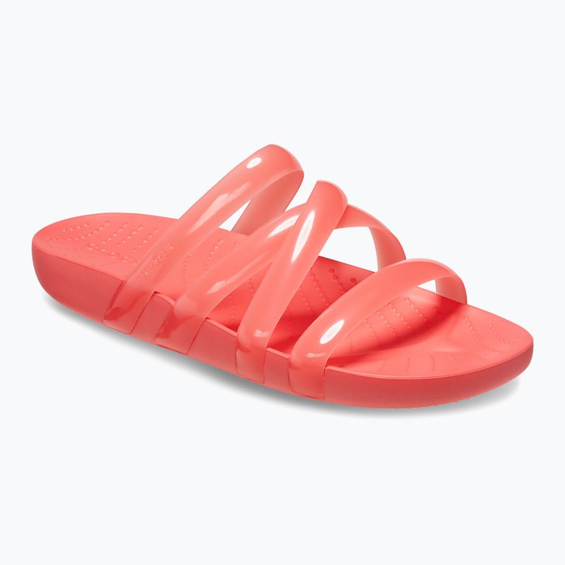 Infradito Crocs Splash Glossy Strappy da donna, anguria neon 8