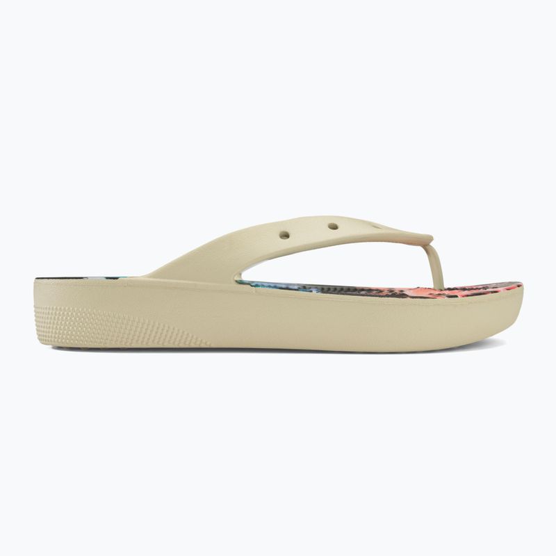 Infradito Crocs Classic Platform Retro Resort Donna osso/multi 2