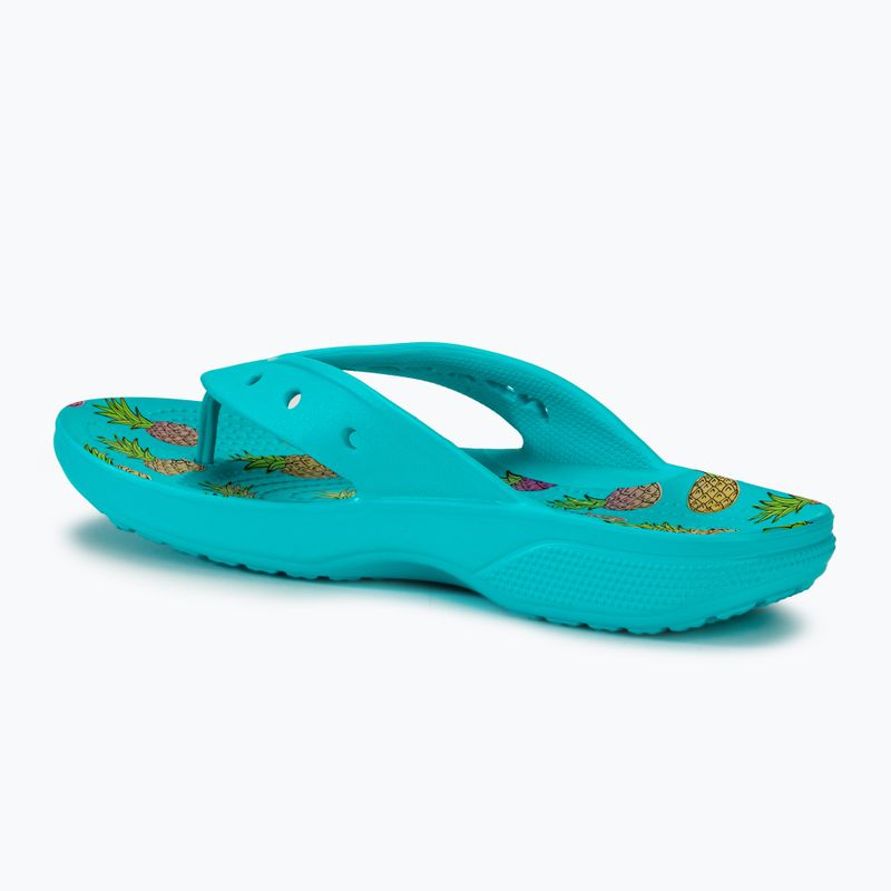 Infradito Crocs Baya II Graphic Flip digitale aqua/multi per donna 3