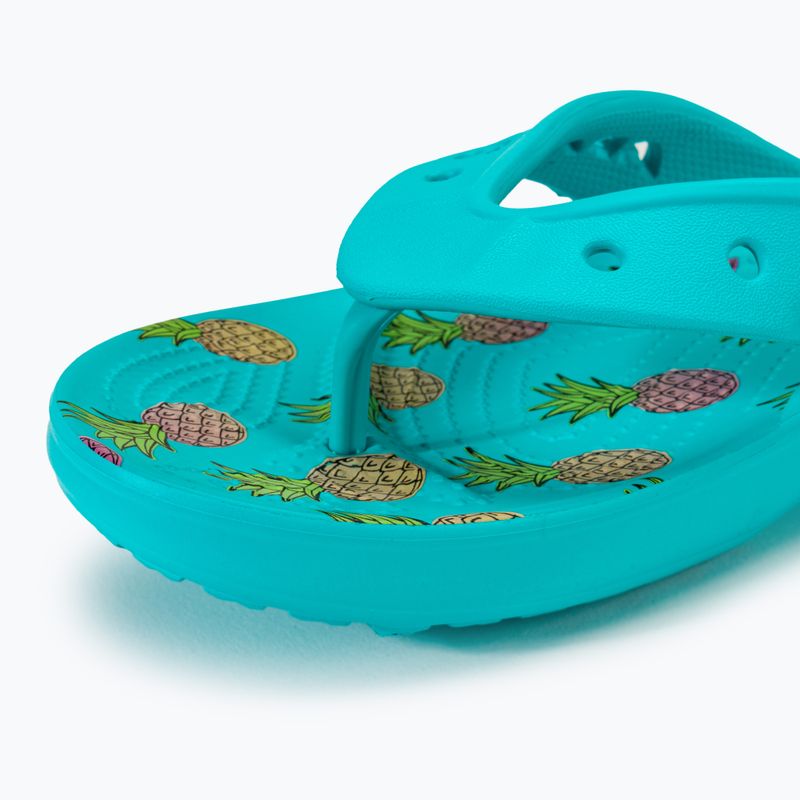 Infradito Crocs Baya II Graphic Flip digitale aqua/multi per donna 7