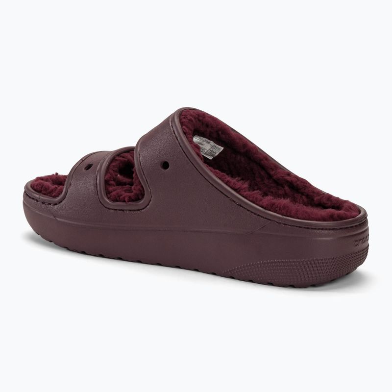 Crocs Classic Cozzzy infradito color ciliegia scuro 3