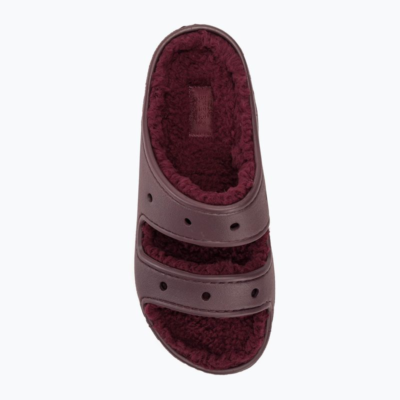 Crocs Classic Cozzzy infradito color ciliegia scuro 5