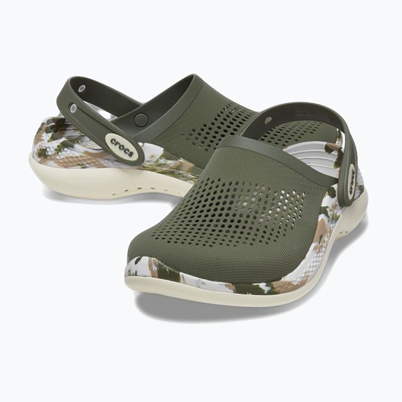 Crocs LiteRide 360 Marbled Clog verde militare/multi Ciabatte 10